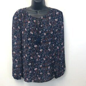 5/$20 WAYF‎ Floral Tassel Front Blouse